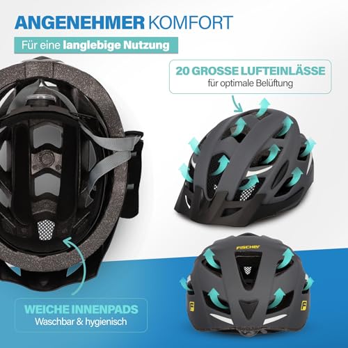 Fischer Uniseks Urban 86724 Kask, Czarny, L-XL