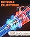 DOVAMAN LE40 Akku-Laubbläser, 744 m³/h Luftstrom, 2 Geschwindigkeiten, leicht und handlich, mit 20V 4.0Ah Akku und Schnellladegerät – ideal für Garten, Rasen, Terrasse und Garage