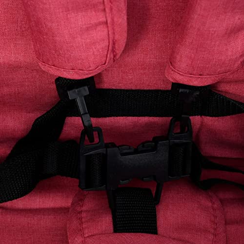 Geschwisterwagen, MOONAIRY Zwillingskinderwagen, Geschwisterbuggy, Double Stroller, Doppelkinderwagen, Rot Stahl