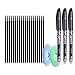 25 pezzi / set penna gel cancellabile nero ricariche asta 0,5 mm impugnatura lavabile penna cancellabile magica per penna a scuola attrezzi di scrittura Kawaii papeteria