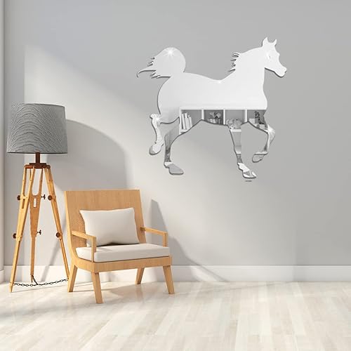 Miniatura 2 de ARTIBETTER Adhesivos de acrílico 3D para decoración de pared, con forma de caballo, bricolaje, autoadhesivas, arte de pared, para el hogar, sala de
