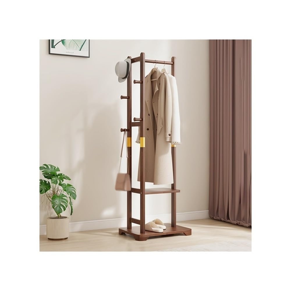 AILIUXIAOYAN Coat Rack Corner Coat Rack Floor Bedroom Master Bedroom Wardrobe Corner Hanger Living Room Indoor Clothes Rack(Brown)