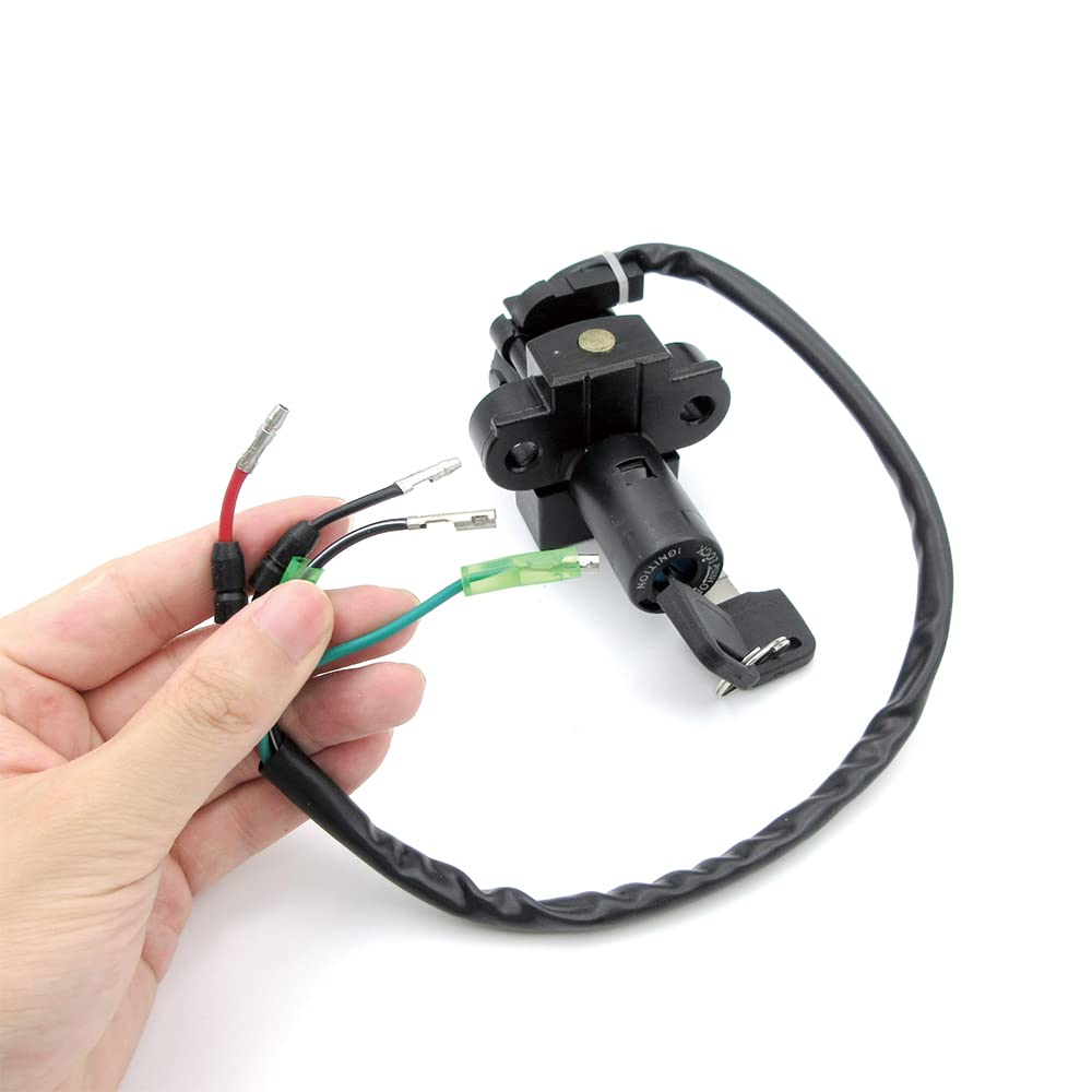 Moto Tapón Depósito Combustible Tapa Tanque Combustible y Combustible para Interruptor Encendido Motocicleta, Kit Cerradura Asiento con Llave para NSR 125 NSR125 1993-2004