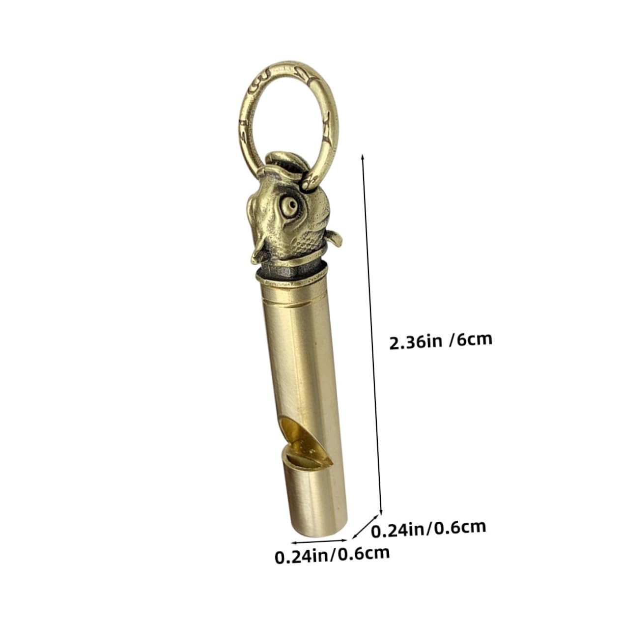 PACKOVE Emergency Whistle Keychain Durable Copper Hiking Whistle with Loud Crisp Sound Portable Camping Accessory for Outdoor Enthusiasts for Travel and Survival Situations