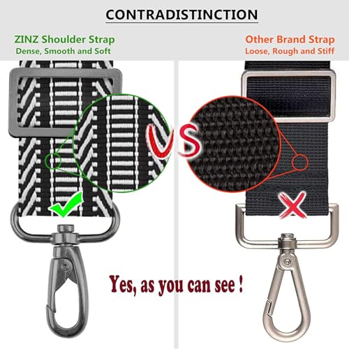 Image of ZINZ 57 inch Adjustable Bag Straps Replacement with Thick Fixed Pad