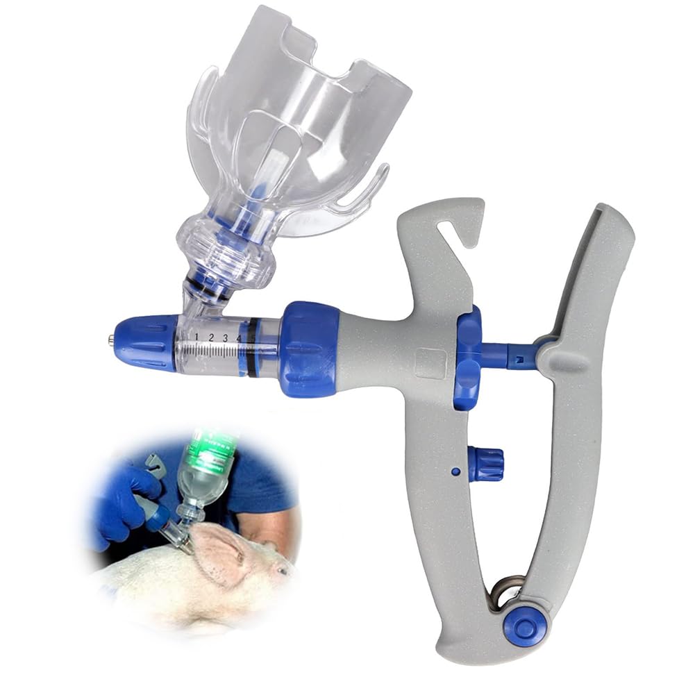 Cattle Syringe Gun Injector, 10ml/20ml/30ml/50ml Veterinary Syringe, Automatic Livestock Continuous Syringe, Multifunction Veterinarian Tool 10ML