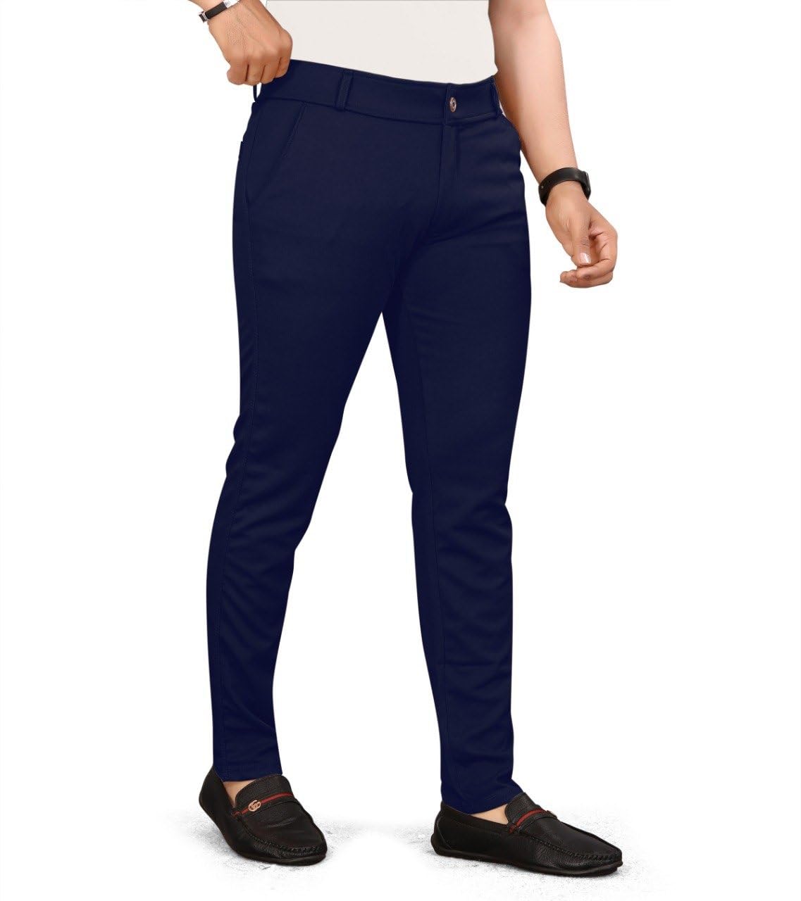 Men's Casual Lycra Pants Stretchable Casual Pants for Men Slim Fit Wear Trousers for Office/Outdoor/Travelling(Pack of 1)