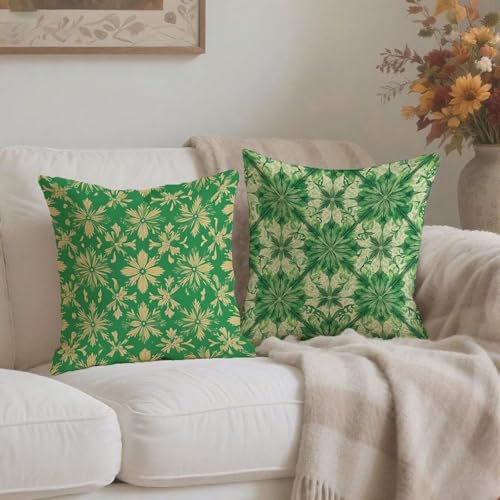 Housse coussin 55x55cm imperméable vert pour protéger et décorer votre canapé