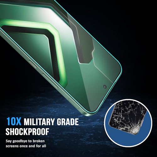 Image of ArmourPro Military Grade Gorilla Tempered Glass Compatible For Infinix GT 30 5G (6.78 Inch) With Easy Installation Kit for Smartphone| Edge To Edge Coverage | Black, Pack of 2