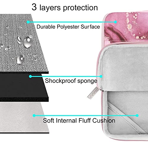 Mosiso Compatible With Macbook Air 13 Inch Case 2022-2018 Release A2337 M1 A2179 A1932 Retina Display, Plastic Hard Shell&Sleeve Bag&Keyboard Skin&Webcam Cover&Screen Protector, Marble Mo-Mbh216, Pink #TOP4