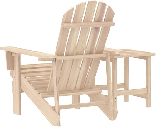Miniatura 6 de Garden Chair, Natural Solid Fir Wood Adirondack, Standard Ergonomic Design, Weather-Resistant Outdoor Patio Furniture for Deck, Balcony, Lawn, Brown