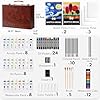 Color More Art Set, Deluxe Drawing Kit Supplies with Acrylic Paints, Drawing Pads, Crayons, Color Pencil Set, Watercolor Paint Set in Wooden Art Box, Arts and Crafts for Kids & Adults, Birthday Gift #1