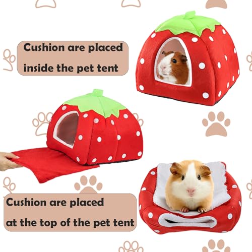 Meerschweinchen Kuschelhöhle, Weiches Haustierbett, Waschbar Meerschweinchen Zubehoer, Gemütliche Haustierhütte Für Kleine Tiere Wie Kaninchen, Drachenkatzen