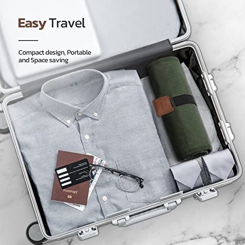 Toiletry Bag For Men, Travel Essentials Travel Toiletry Bag, Water-Resistant Compact Bathroom Roll Organizer For Hygiene, Shaving Kit, Gifts For Men (5.Army Green(Canvas)) #TOP4