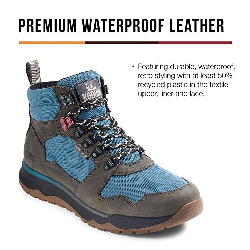 Kodiak Men's Mid-Cut Skogan Waterproof Hiking Boot, Grey/Teal, 12 #TOP4