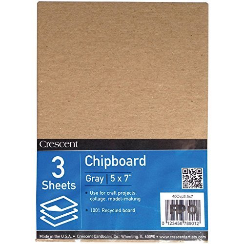 Crescent Recycled Chipboard Value Pack 3/Pkg-5"X7" by Crescent Cardboard Co