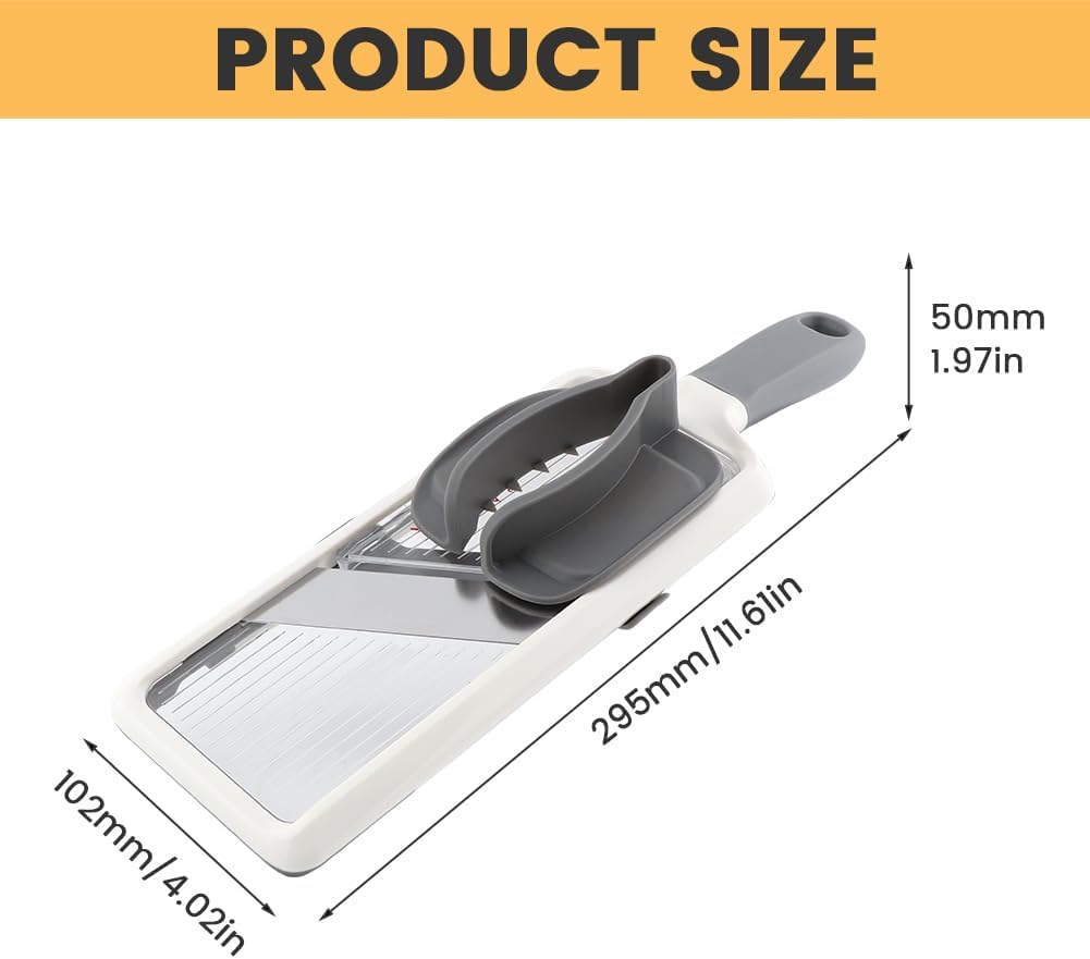 Multi Handheld Mandoline Slicer with Adjustable Stainl Steel Blade,