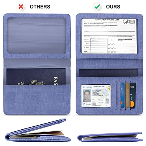 Image of Vaccination Passport Holder, RoseRed&LightPurple, 2pack
