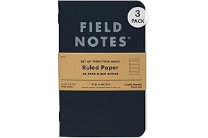 Field Notes Pitch Black 3-Pack: Your Pocket-Sized Note-Taking Companion