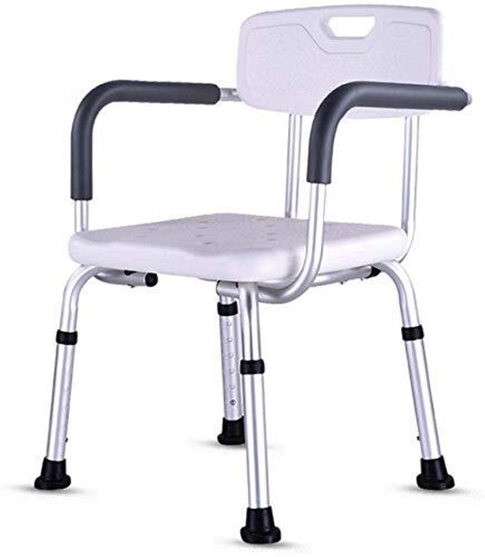 Tabouret de douche 200 kg robuste avec hauteur réglable blanche