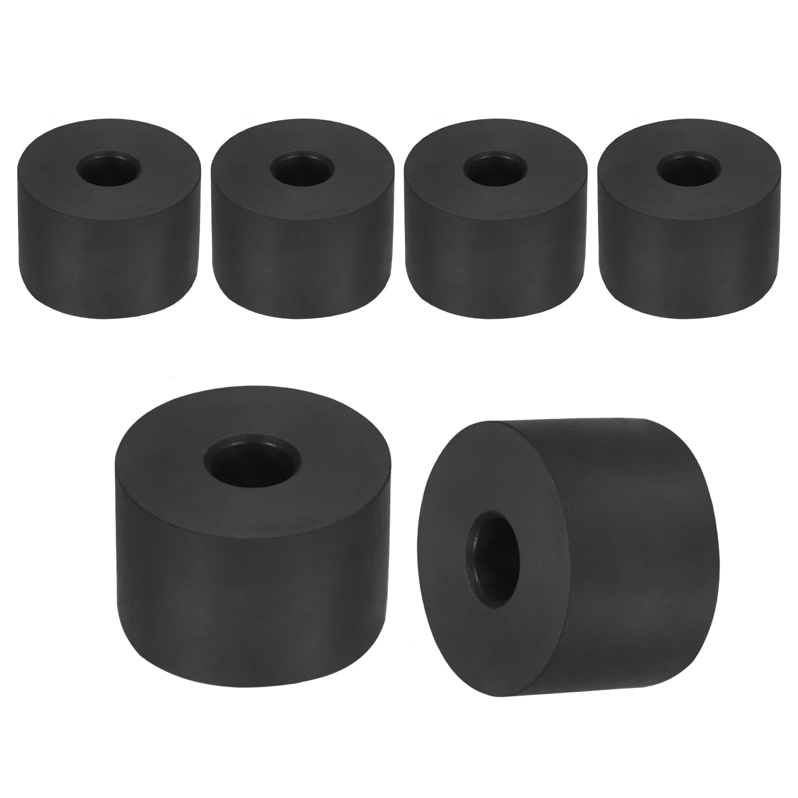 sourcing map 15Pcs Rubber Spacers, 20mm OD, 8.5mm ID, 5mm Thick Black Round Anti Vibration Rubber Pads Isolation Bushings Washer for Home Cars Boat(0.79" OD x 0.33" ID x 0.2" Thick)