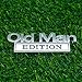 2pc Old Man Edition 3D Metal Emblem Fender Rear Tailgate Bumper Badge Nameplate Sticker Decal for Car Truck (Silver Black)