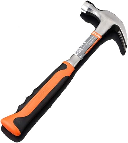 Edward Tools Harden - Martillo de garra de acero forjado de una pieza, 16 onzas, fuerza de acero profesional para contratistas, techadores,