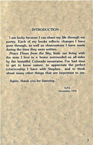 Peace flows from the sky 0883960079 Book Cover