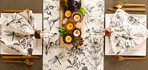 Dii Botanical Print Tabletop Collection, 14X72, Tablerunner #TOP5