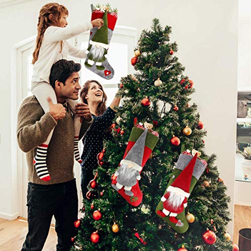 Set di 3 calze di Natale, grandi dimensioni da