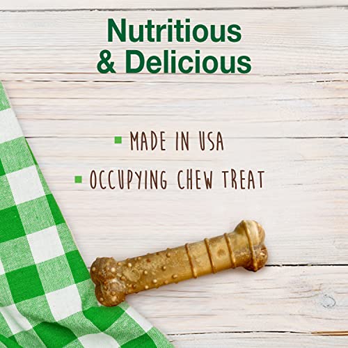 Image of Nylabone Healthy Edibles Dog Treats, Turkey & Apple Flavor, 12 Count | X-small, made with real turkey, USA-made natural dog chews, highly digestible, long lasting chews for small dogs up to 15 lbs