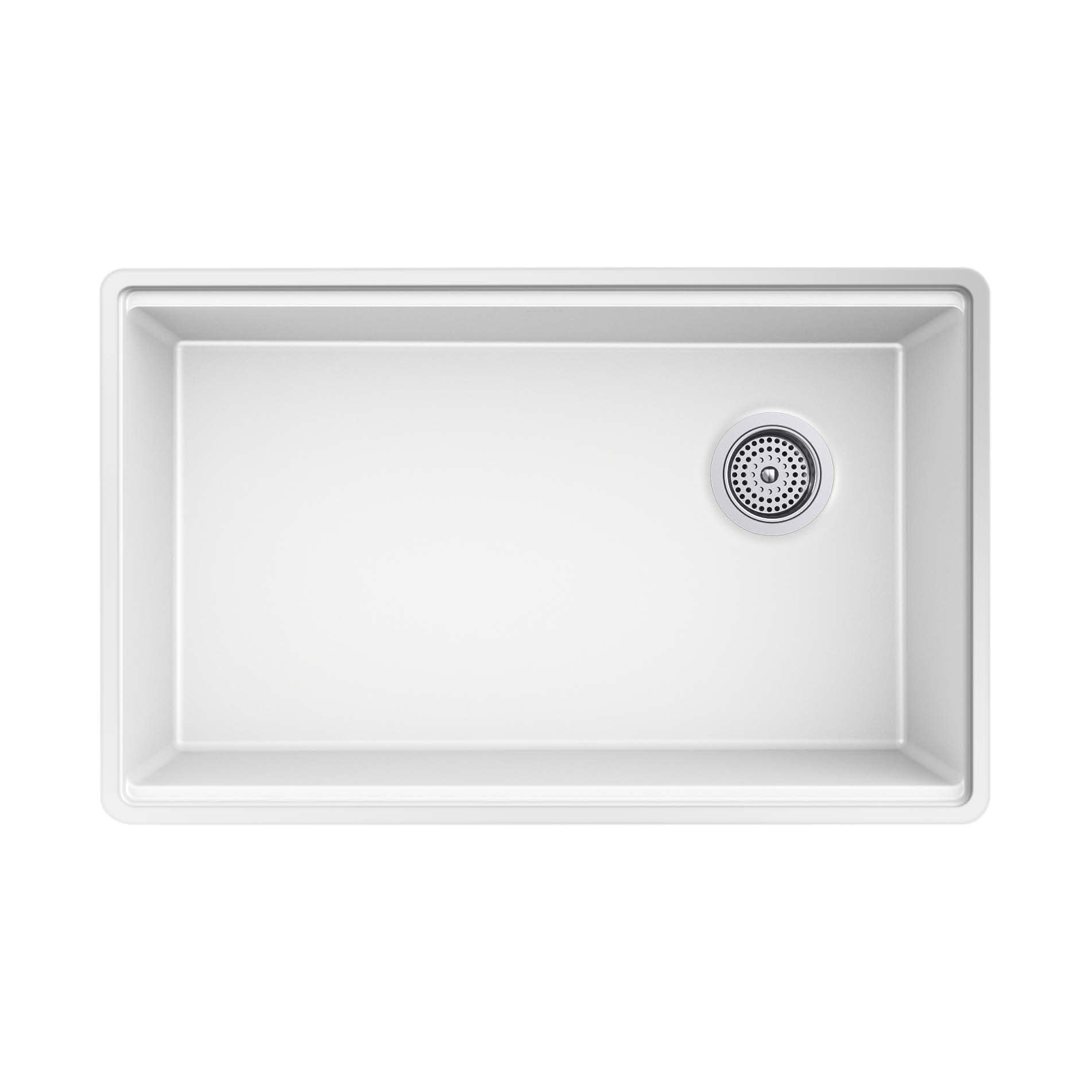 Kohler 33712-CM6 Billings® 29" undermount single-bowl kitchen sink, Matte White