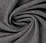 100% Schurwolle Wollwalk, Walkstoff, Walkloden 100% Schurwolle, Trachtenstoff Meterware ab 50cm, 140cm Breit, 390g/qm (Grau Melange)