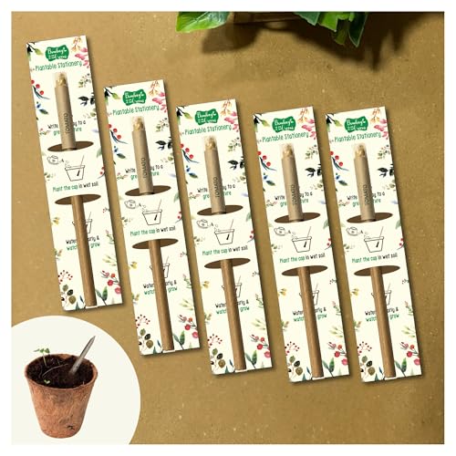 Image of Bombay Greens ; Sow, grow, eat, repeat 40 Plantable Seed Pens With Card Holder - Bio degradable Eco-Friendly Stationery for Corporate Gifting | Sustainable Gifts with Seeds - Pack of 40