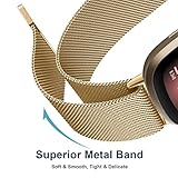 Vancle Strap compatible with Fitbit Versa 3 Straps/Versa 4 Strap/Fitbit Sense/Sense 2 for Women, Breathable Stainless Steel Mesh Loop Adjustable Wristband Replacement Metal (Rose Gold,Small) - Image 4