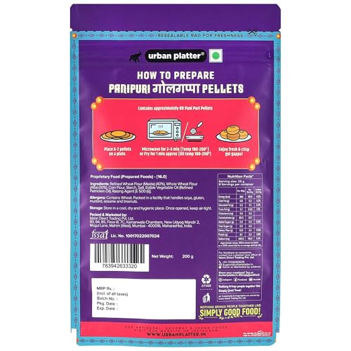 Image of Urban Platter Ready-to-Fry Dry GOL Gappa (Pani Puris), 200g