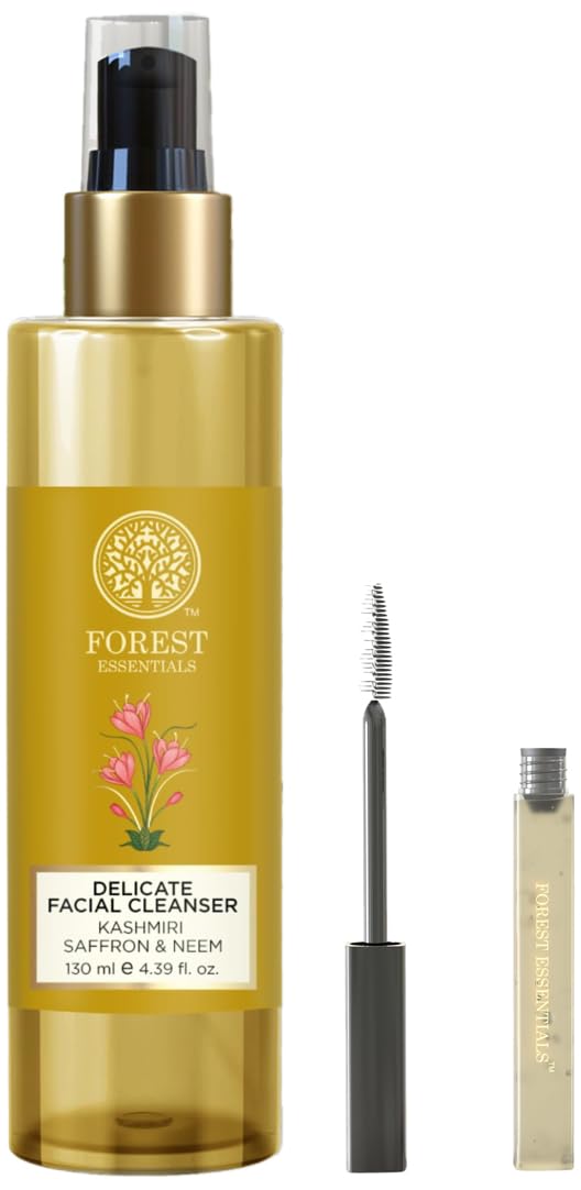 Forest Essentials Nayantara Clear Lash & Brow Growth Serum | Improves Lash & Brow Length & Boosts H,Forest Essentials Delicate Saffron & Neem Facial Cleanser with Hyaluronic Acid & Niacinamide | Desi-image-29