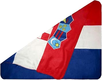 Croatia Flag Fleece Blanket 50x60 Croatian Travel Throw Cover