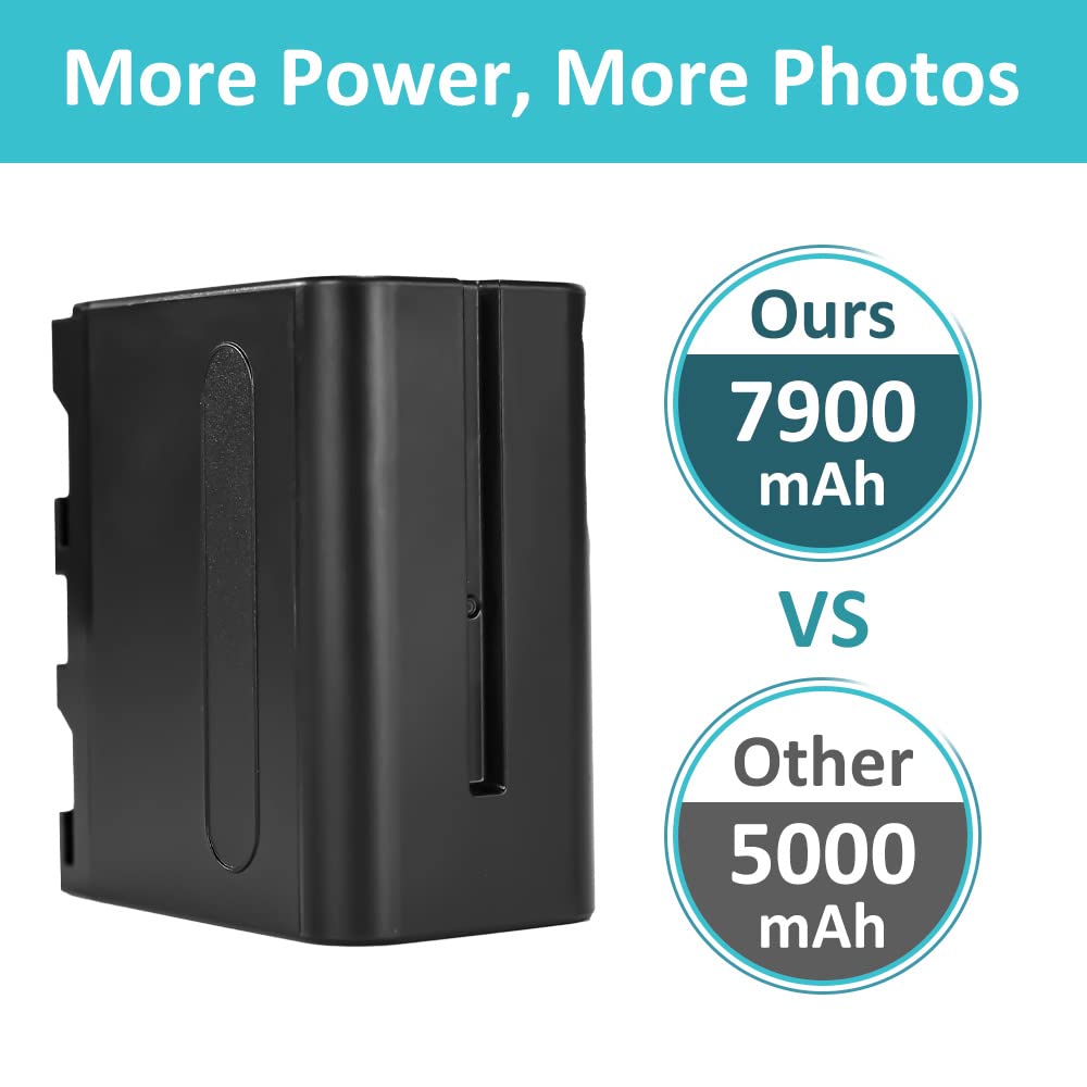 DSTE 2PCS NP-F970 Batterie Compatible avec Sony CCD-TR910, CCD-TR930, CCD-TR940, CCD-TR3000, CCD-TR3300
