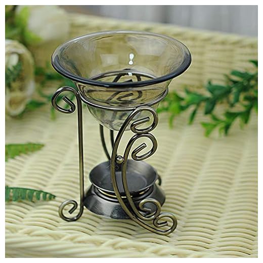 YTYKINOY Bronze Vintage Metal Tea Light Tealight Candle Holder Wax Warmer Aromatherapy Essential Oil Burner (Style 1)