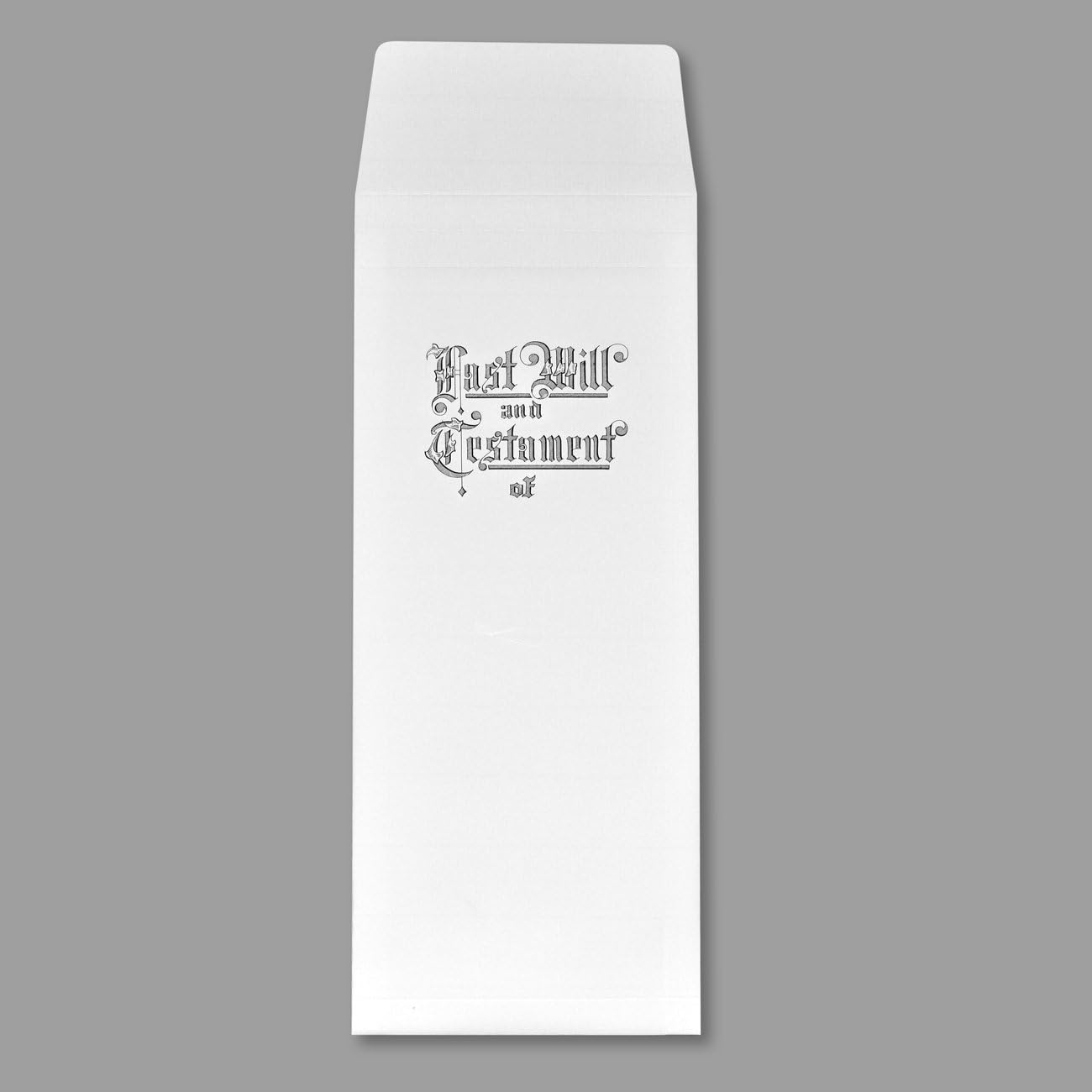 Expansion Will Envelope, 1 Expansion, Engraved Last Will and Testament of, 25% Cotton 36 lb. Natural White Laid Paper, 4 3/4 W x 10 H, 50 per Package