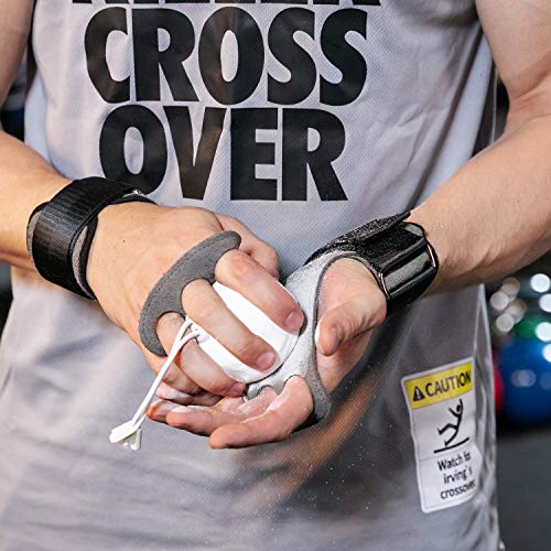 AEOLOS Leather Gymnastics Hand Grips-Great for Gymnastics,Pull up,Weight Lifting,Kettlebells and Cross Training (8#Latest Style Gray(2 Layers Leather), X-Small)