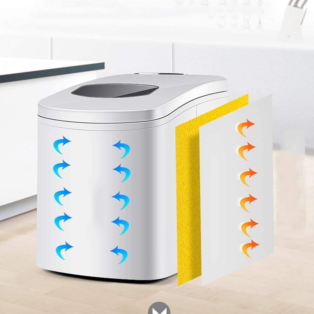 Machine Countertop, 7-9 Min Fast Ice Out,Compact&Light Weight, Independent Automatic Transparent Round Ice on Fridge.com - View 3