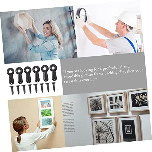 Image of NUOBESTY 100Pcs Picture Frame Backing Clips Turn Button Fasteners with Screws for Easy Installation Suitable for Photos Durable Frame Hardware for Hanging Pictures