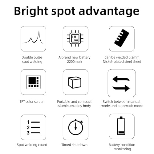 Soldador a ponto de bateria DT66 11 engrenagens ajustável mini portátil portátil visor digital máqui