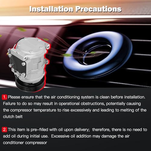 Image of cciyu Air Conditioning Compressor Fit for Toyota Sienna 3.0L 1998-2003