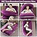 Elover Pregnancy Pillows,U Shaped Full Body Pillow for Sleeping Support,57 Inch Maternity Pillow for Pregnant Women with Removable Cover(Velvet,Dark Purple)