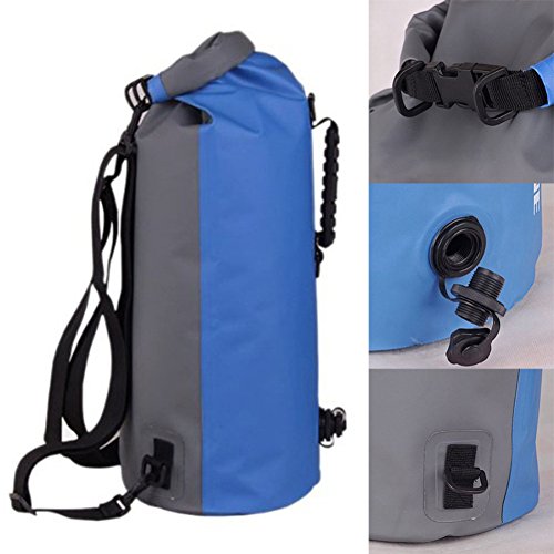 Bolsa Seca Inflable Impermeable Flotante 25L Mochila para Exterior PVC para Kayak y Camping miniatura 5