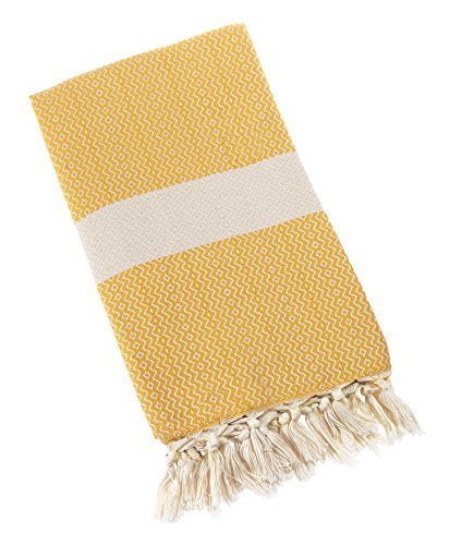 Turkish Cotton Quilt Bed Spread Blanket Bed Cover for All Season 98" x 77.5" - Yellow