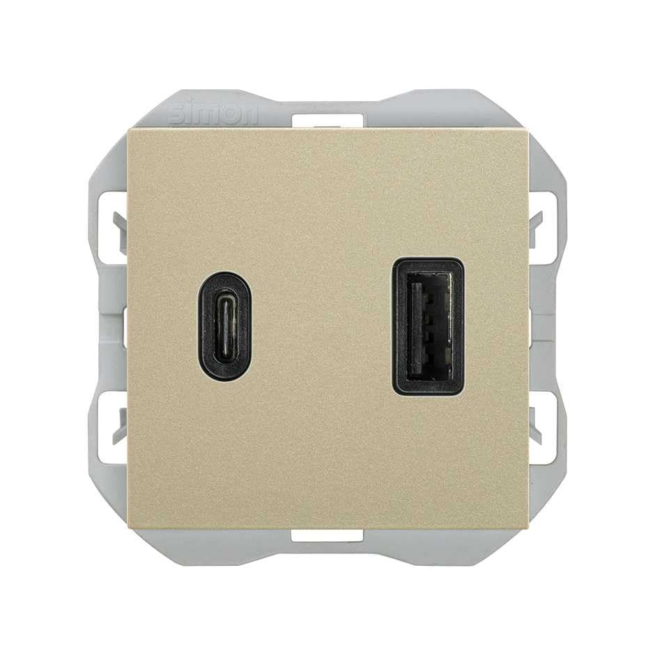 Cargador USB doble C+A 3.1A para mantener tus dispositivos listos en la mesita de noche